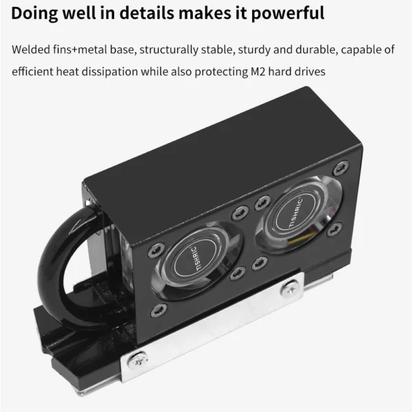 TISHRIC RGB SSD M2 Radiator With Two Fans Cooling 7000RPM 3Pin M.2 Hard Disk Heatsink For Desktop PC NVMe NGFF M.2 2280 SSD