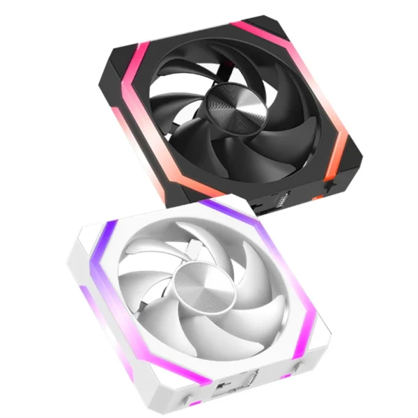 JUMPEAK CS120 ARGB Cooling Fan 240mm Modular Stackable Splicing PWM Silent 120mm RGB Fans For Gaming PC Case CPU Water Cooler
