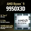 Origina New AMD Ryzen 7 9800X3D/ R9 9900X3D / R9 9950X3D Socket AM5 Gaming Desktop Computer processor A new boxed CPU Ryzen9