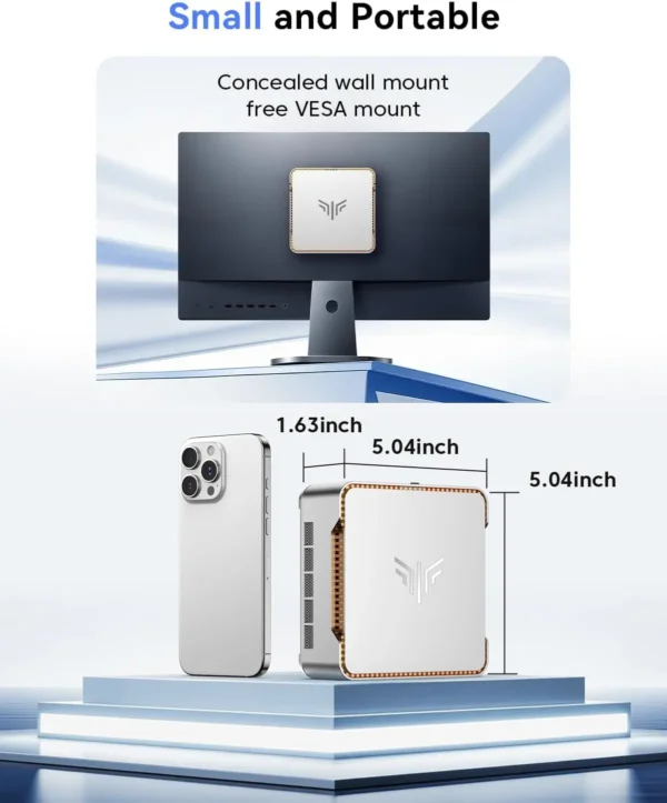 KAMRUI Mini PC 16GB SO-DIMM DDR4 512 M.2 2280 SSD AMD Ryzen 3 4300U up to 3.4GHz HDMI+DP1.4 Dual 4K UHD WiFi5 Desktop Micro PC