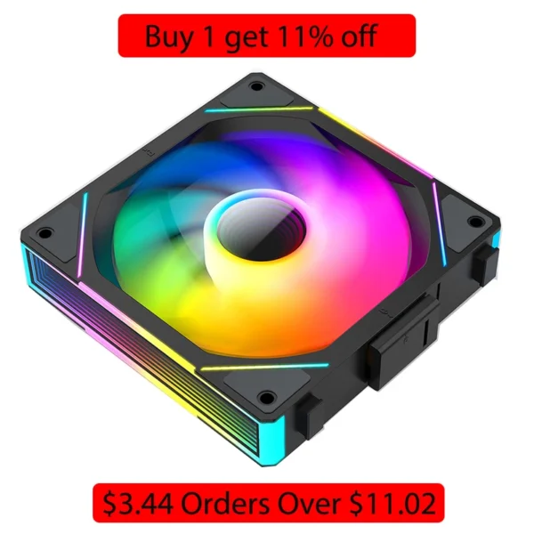 TEUCER JM-1 Case Fan Water Cooling 360mm Cooler Fan PC Cooling Fan 120mm 800-2000RPM PWM ARGB Mirror Cycle Light Effect Case Fan