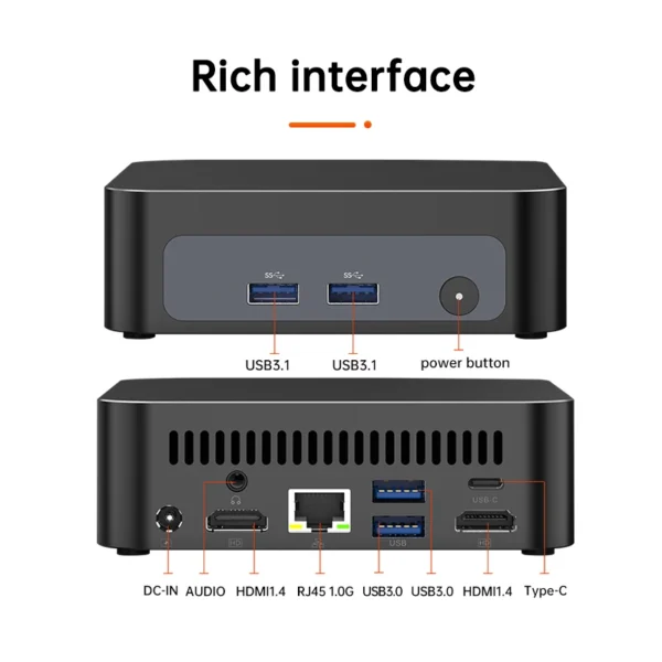 AMD Ryzen 7 7730U 5825U R5 7530U 5600U Gaming Mini PC 4K Triple Displays, Mini Computers Home Theater Office Business Education