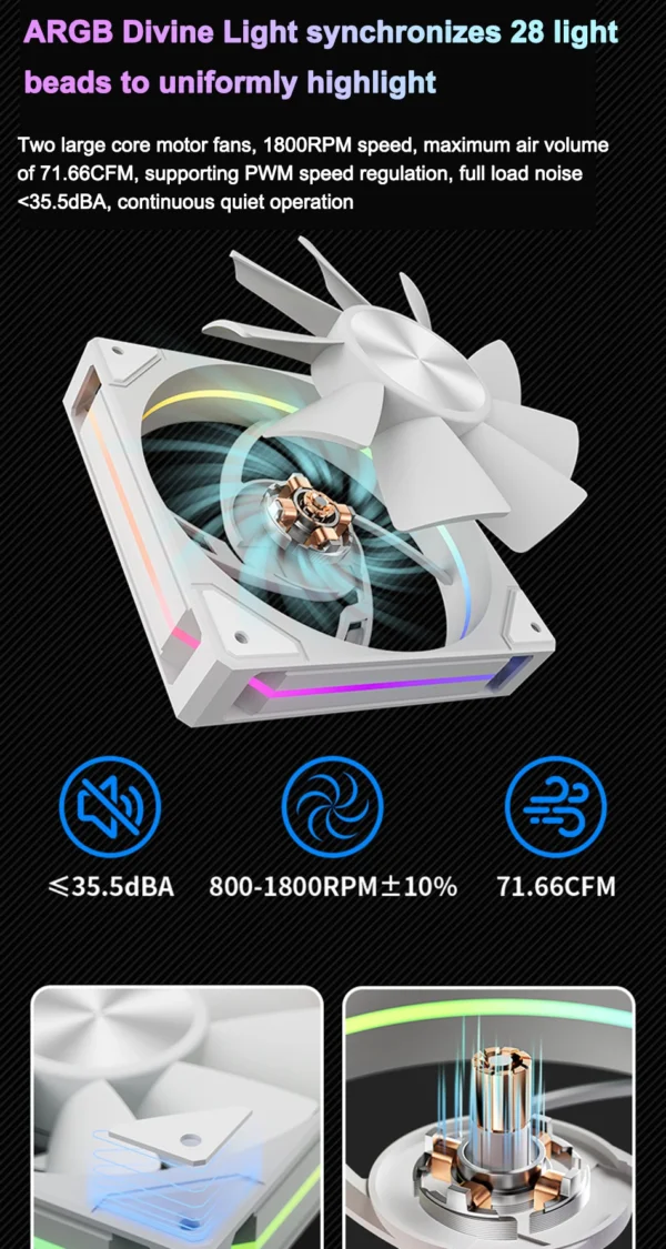 Power Train X-GAMERX MK8 CPU Cooler LCD Screen Dual Fan Tower 6 Heat pipes Air-cooled radiator For LGA1700 115X 1200 AM4 AM5