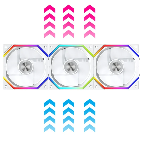 Jungle Leopard Galaxy Prism XH Flowing Running Lights‌ PC Case Fan Splicing fan ARGB chassis fan 12CM cooling fan 5V3 pin PWM