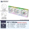 UPSIREN WF-3 120mm Wire-free splicing case fan motherboard light synchronization 4PIN PWM Center axis CD texture design 12CM