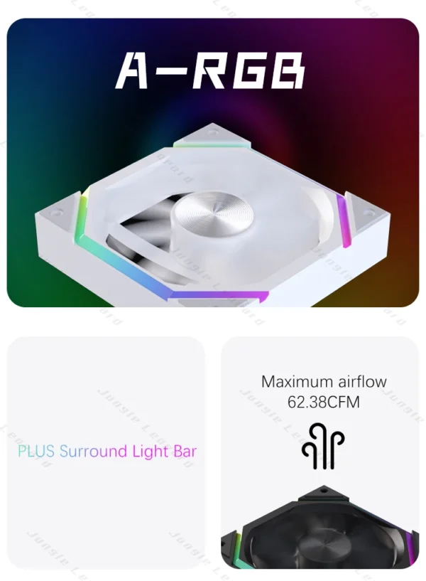 Jungle Leopard Galaxy Prism XH Flowing Running Lights PC Case Fan 120mm  ARGB Cyclic Mirror Light Effect PWM Cooling Fan