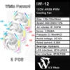 ICE Whale IW-12 Computer PC Case Fan 120mm ARGB 4Pin PWM Cooling Fan Motherboard Sync 61.5CFM/2000RPM CPU Cooler Ventilator