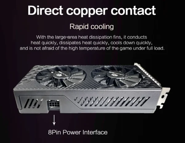 MLLSE AMD RX 580 8GB 2048SP Gaming Graphics Card GDDR5 256Bit PCI-E 3.0 ×16 8Pin Radeon GPU Rx 580 Video Card Placa De Video