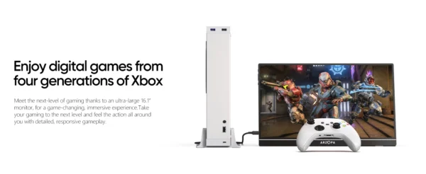 ARZOPA 16.1 inches Portable Gaming Monitor 144hz 100%sRGB 1080P FHD IPS Screen Second Screen for Switch,Xbox,PS5,Laptop,Mac,Z1FC