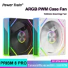Power Train PRISM 8 PRO Computer Case Fan 120mm ARGB 4Pin PWM Quiet CPU Cooling Fan 12V Large Air Volume 56.8CFM/600-1500RPM