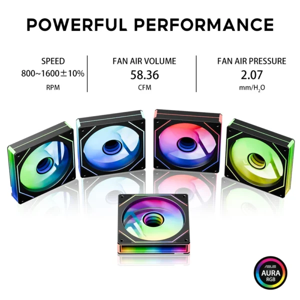 120mm ARGB PWM Fan – Side Infinity Mirror Lighting, 5V 3-Pin Sync Cooling for PC Case CPU Cooler – Jungle Leopard Prism 4 MAX
