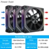 LDPCSJ Prism 4RS 120mm ARGB PC Case Fan with Infinity Mirror Design Motherboard Sync 4PIN PWM CPU Cooler Ventilador