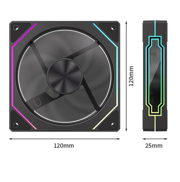 Prism 5 PRO 120mm Fan 6pin RGB Pc Case Ventiladores Computer Chassis Fan Water Cooler PC Gamer Cooling Kit Fan Ventilador