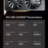 MLLSE AMD RX 580 8GB 2048SP Gaming Graphics Card GDDR5 256Bit PCI-E 3.0 ×16 8Pin Radeon GPU Rx 580 Video Card Placa De Video