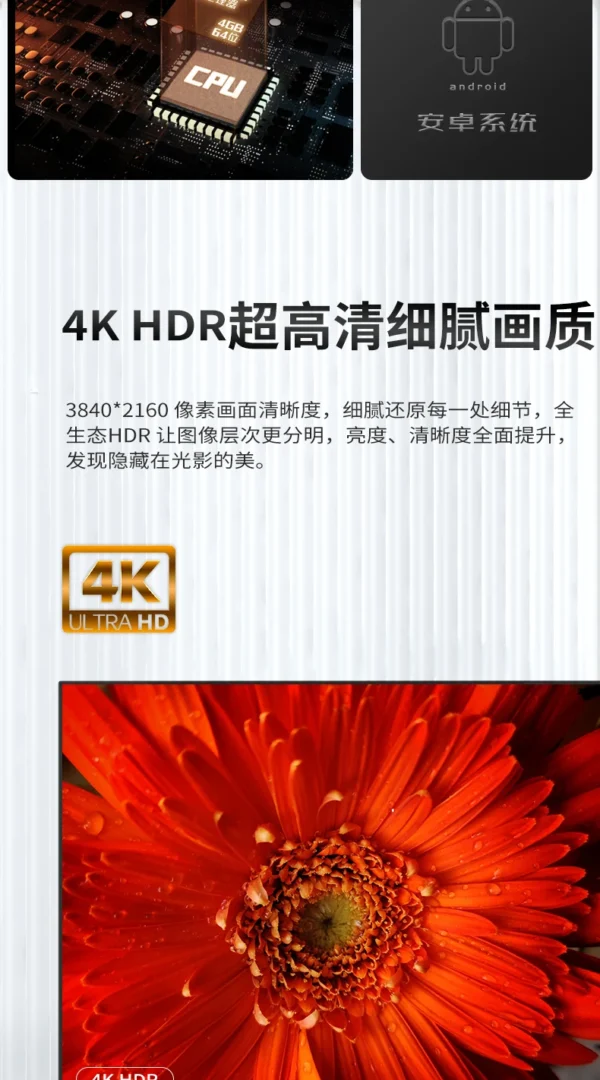 110 Inch Smart TV 4K UHD Frameless LED TV 120Hz Refresh Rate Android WiFi Voice Remote Wall Mountable