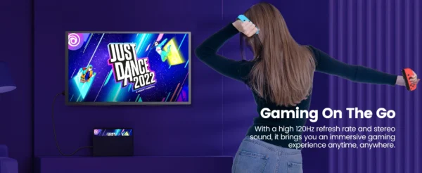 UPERFECT 18.5" 120Hz Portable Monitor 100% sRGB 1080P FreeSync IPS Speakers USB C Mini HDMI Gaming Display For Phone NS PS5 XBOX