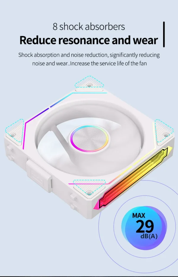 TEUCER DL-2 120mm PC Case Fan Wireless splicing Hydraulic bearing Quiet Infinity Mirror ARGB Fan for Gaming PC Case Water Cooler
