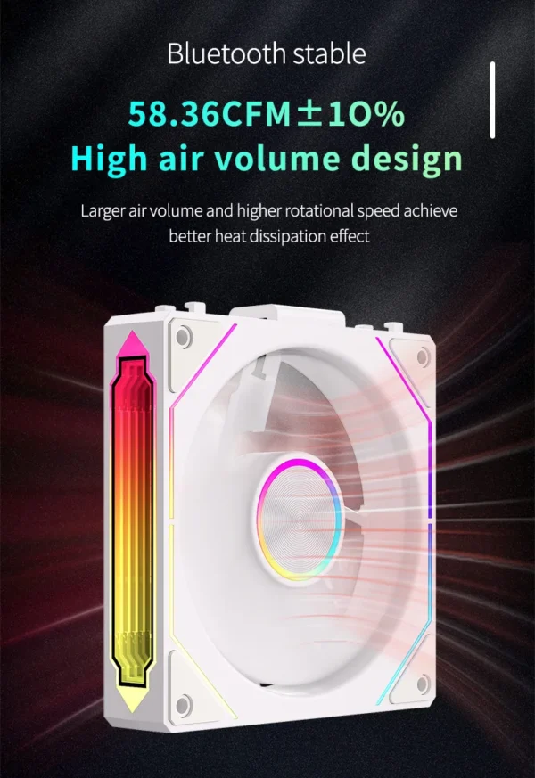 TEUCER DL-2 120mm PC Case Fan Wireless splicing Hydraulic bearing Quiet Infinity Mirror ARGB Fan for Gaming PC Case Water Cooler