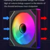 14cm ARGB Infinity Mirror PC Case Fan – 140mm Cooling Fan with PWM Silent Fan for Computer Case, CPU Cooler, Radiator