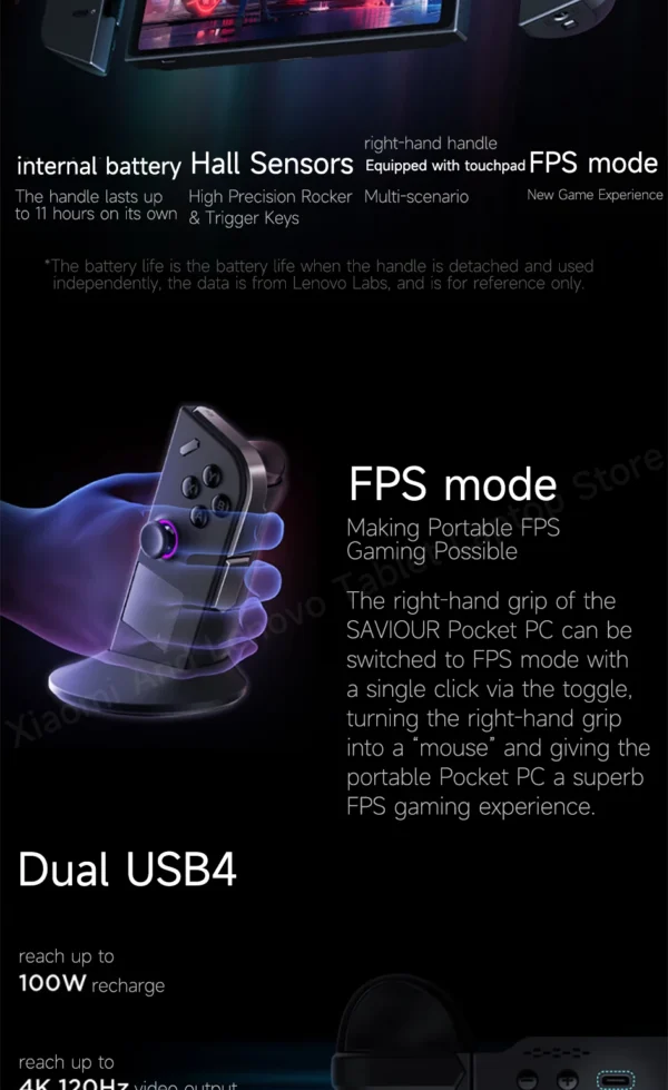 Lenovo LEGION Go Original Handheld game console PDA/PPC AMD Ryzen Z1 Extreme 8.8" 2.5K 144Hz Support FPS mode Portable laptop