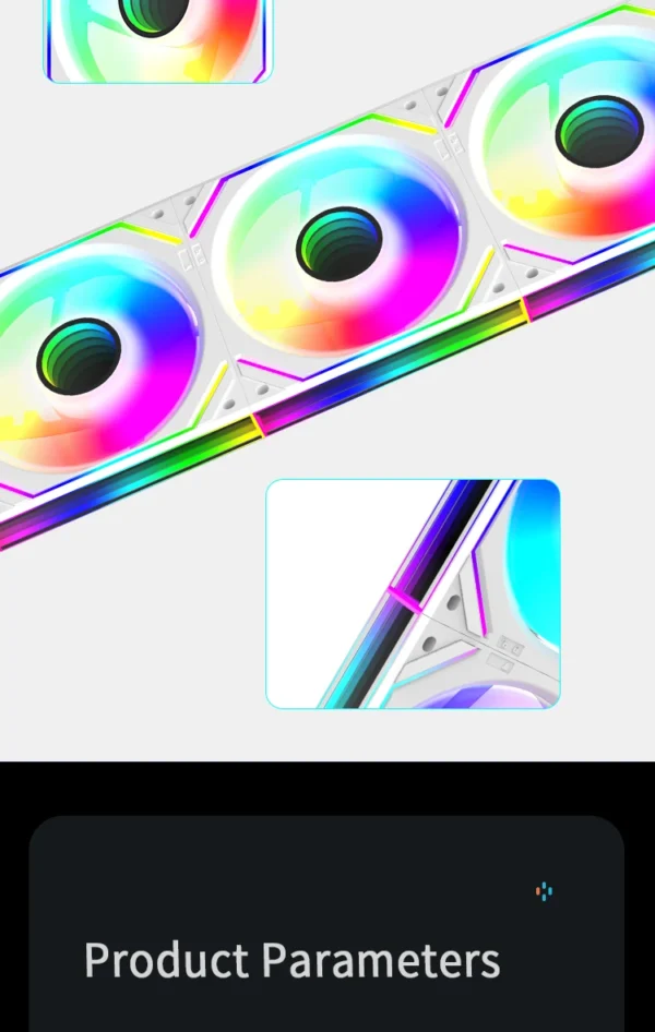 120mm ARGB PC Case Fan with Infinity Mirror - 5V 3-Pin Daisy Chain PWM Sync, Cooling Gaming Fan Jungle Leopard Interstellar V2