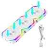 JUMPEAK CS120 ARGB Cooling Fan 360mm Modular Stackable Splicing PWM Silent 120mm RGB Fans Kit For Gaming PC Case Water Cooler
