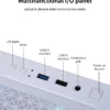 LED PC Gaming Case with Micro Support Audio Front Ports  Fan and Water Cooling for Desktop CPU Cabinet