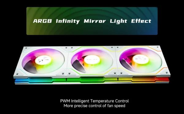 Jungle Leopard Star Trail 120mm ARGB CPU Fan - Infinity Mirror, 5V 3Pin Addressable RGB Cooling for Gaming PC