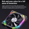 UPSIREN ZF-120 Computer Case Fan 12cm ARGB 4Pin PWM Quiet Cooling Fan 12V Large Air Volume 45CFM/600-1500RPM Use 26 lamp beads