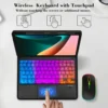 RGB Rainbow Backlit Wireless Bluetooth Keyboard Touchpad and Mouse Wireless Spanish Korean Keyboard for iPad Laptops Tablet PC