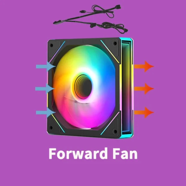 TEUCER JM-1 Case Fan Water Cooling 360mm Cooler Fan PC Cooling Fan 120mm 800-2000RPM PWM ARGB Mirror Cycle Light Effect Case Fan