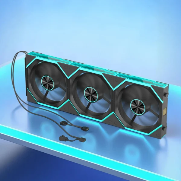 Computer Chassis Fan 12cm Case Cooler Fan ARGB Computer Fan 4 Pin PWM Suitable for Most PC Cooling Systems