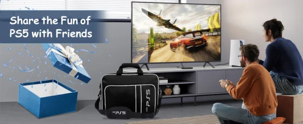 For PS5 Travel Case for PS5 Protective Case Bag Suitable for PS5 Disc/Digital Edition Console, Controllers, Game Cards, Headset
