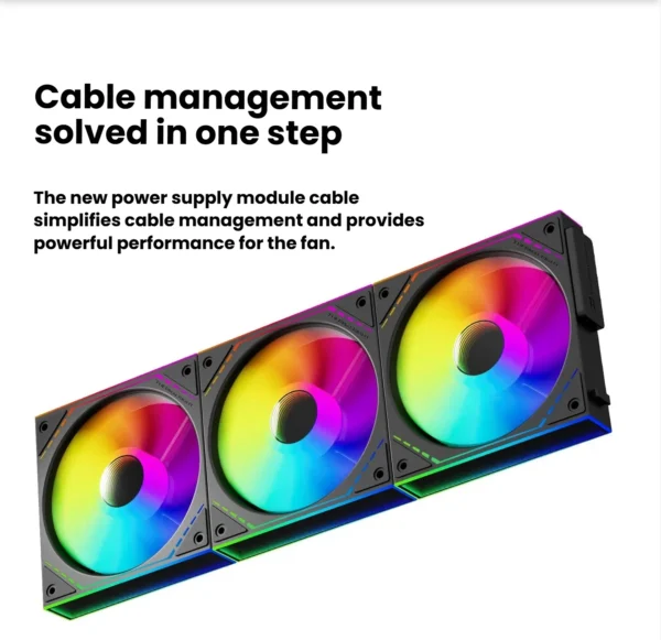 Thermalright TL-M12Q-S X3 Computer Case Fan, ARGB 120mm PC Case Fan/Daisy Chain/Infinity Mirror/Silent/PWM