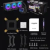 LOVINGCOOL AK water cooler 240mm 360mm broken code screen dynamic digital display liquid cooler ARGB Abyss Mirror Cold radiator