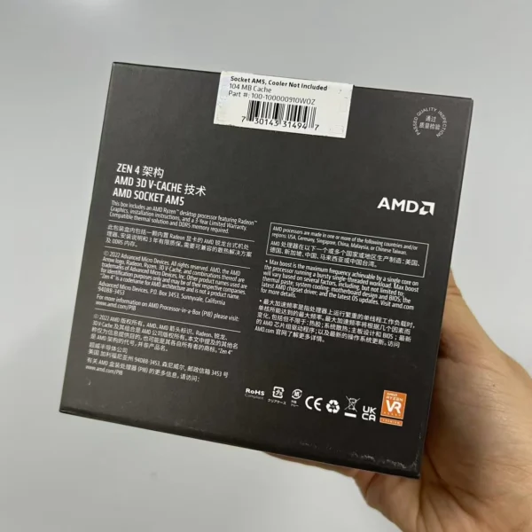 Original brand new AMD Ryzen7 7800X3D processor in the original box, Socket AM5 desktop computer CPU processor.