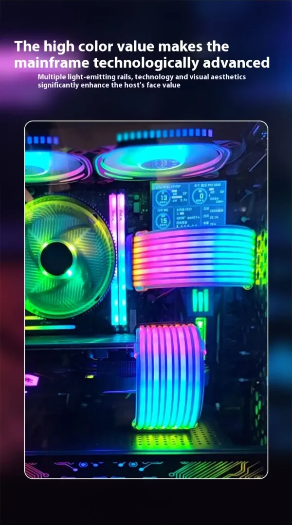 5V 3Pin ARGB Sync PC Cable 8/24PIN Motherboard Power Extension Cable Flexible LED Strip Light DIY Kit for Computer Power Supply