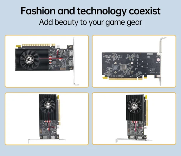 SOYO AMD Radeon R7 350 4GB Graphics Card DDR5 Memory 128Bit HDMI-compatible VGA DVI Video Card for Desktop Computer Components