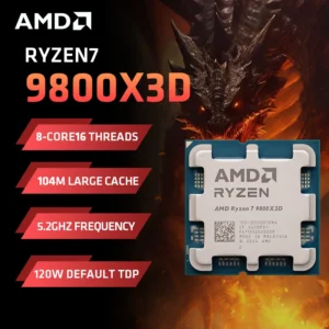 AMD Ryzen 7 9800X3D high-performance gaming processor 8 cores 16 threads 4nm process TDP 105W Frequency up to 5.0 GHz Socket AM5