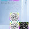 JUMPEAK CS120 ARGB Cooling Fan 360mm Modular Stackable Splicing PWM Silent 120mm RGB Fans Kit For Gaming PC Case Water Cooler