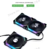 LIAN LI UNI FAN SL V2 SL120V2 Reverse Blade 10% Performence Upgraded Version RGB Fan, Single Pack, Black/White