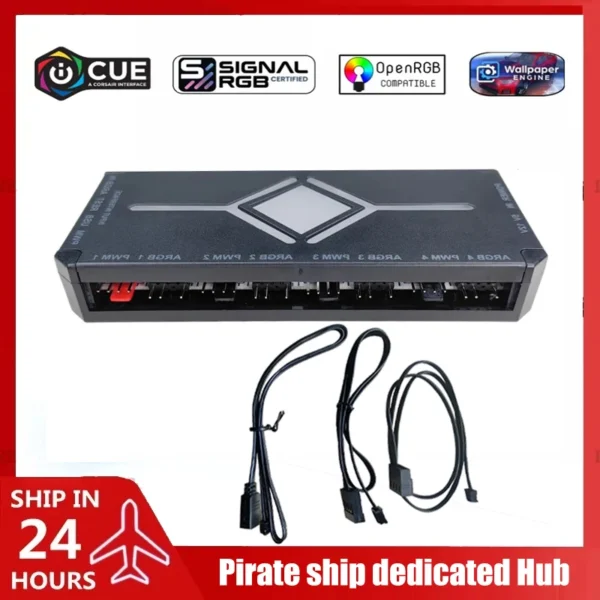 Desktop Computer DRGB Asynchronous Lighting Controller,  5V 3Pin & PWM 4Pin 8+8 Ways Software DeepRGB SignalRGB ARGB