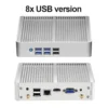 XCY Fanless Mini PC Intel Core i7 4500U i5 5200U 300M WiFi Gigabit Ethernet 8x USB VGA HDMI Display Windows 10 Linux HTPC