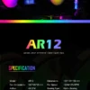 Aigo AR12 120mm PC Gamer Computer Case Fan RGB 12v Heatsink Aura Sync Cooler Argb Silent Controller Kit Fan Cooling Ventilador