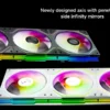Jungle Leopard Star Trail 120mm ARGB CPU Fan - Infinity Mirror, 5V 3Pin Addressable RGB Cooling for Gaming PC