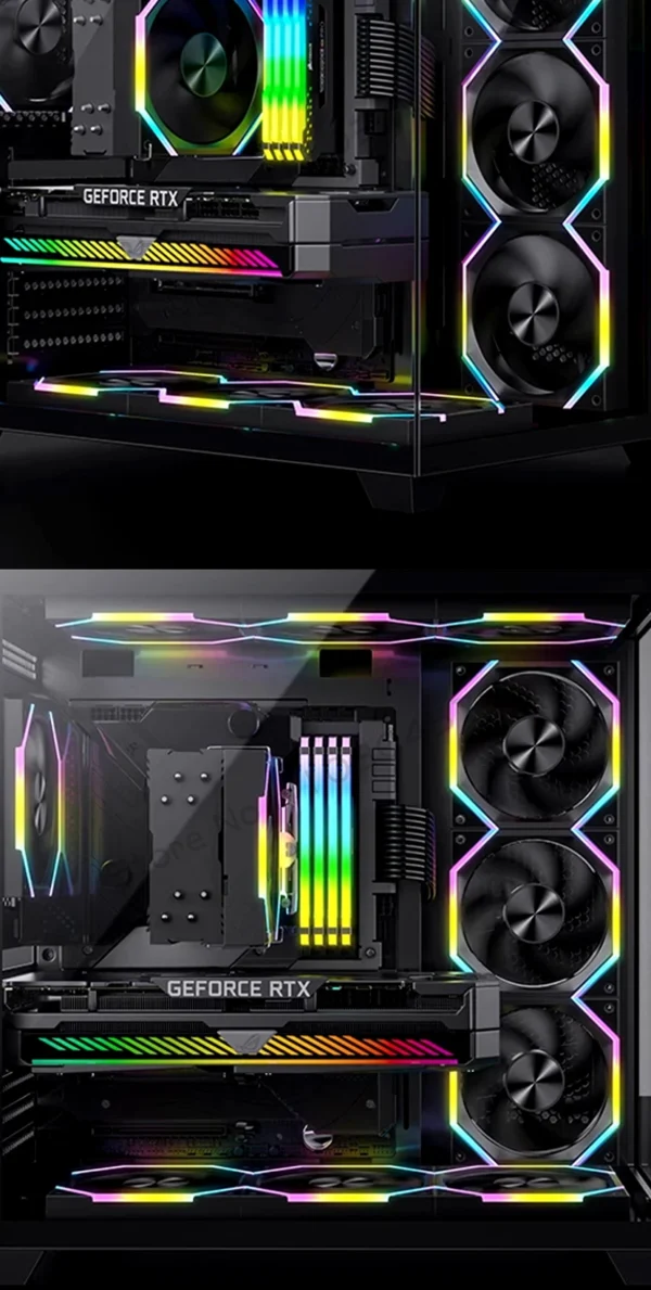 140 Case Fan ARGB, Silent 6-30dBa 89CFM Big Airflow, 14CM PC Cabinet 14025 Cooler Support Mobo 5V ARGB SYNC, Reverse Or Forward