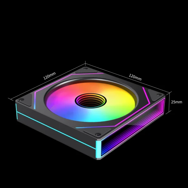 Prism 7 Pro Fan 120 mm Single Pack ARGB Fan Infinity Mirror Daisy Chain Design ﻿