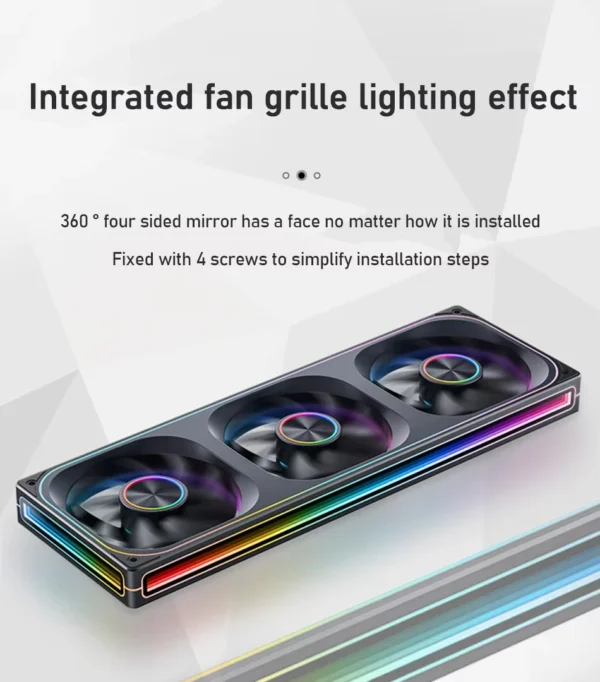 JONSBO ZA-120/240/360 Computer Case Fan 12CM 5V ARGB 120mm Monolithic Structure Water-Cooled Fan  PWM Forward/Reverse Fan Kits