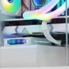 LED PC Gaming Case with Micro Support Audio Front Ports  Fan and Water Cooling for Desktop CPU Cabinet