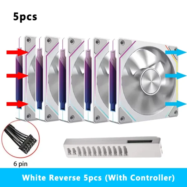 Prism 5 PRO 120mm Fan 6pin RGB Pc Case Ventiladores Computer Chassis Fan Water Cooler PC Gamer Cooling Kit Fan Ventilador